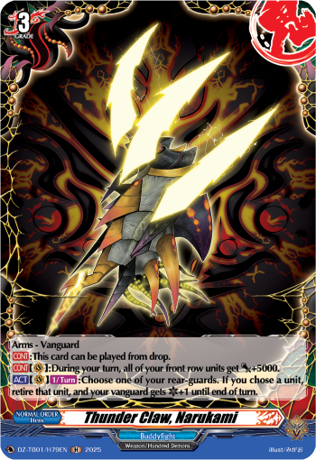Thunder Claw, Narukami: Cardfight!! Vanguard Title Booster 01: “Future Card Buddyfight”