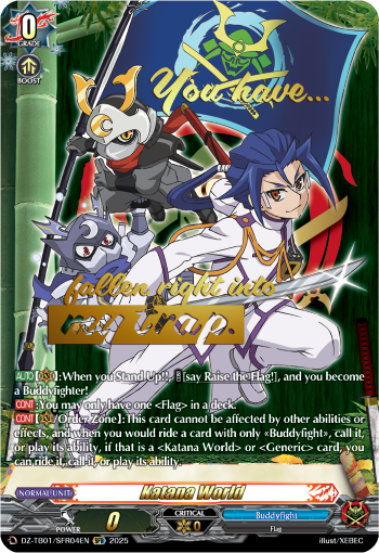 Katana World: Cardfight!! Vanguard Title Booster 01: “Future Card Buddyfight”