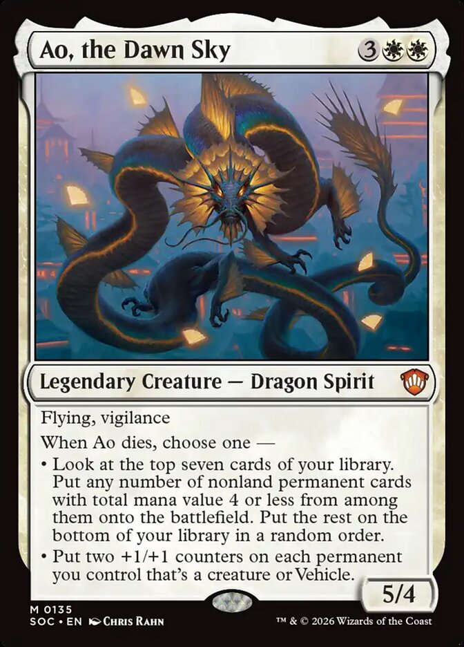 Ao, the Dawn Sky: Secrets of Strixhaven Commander