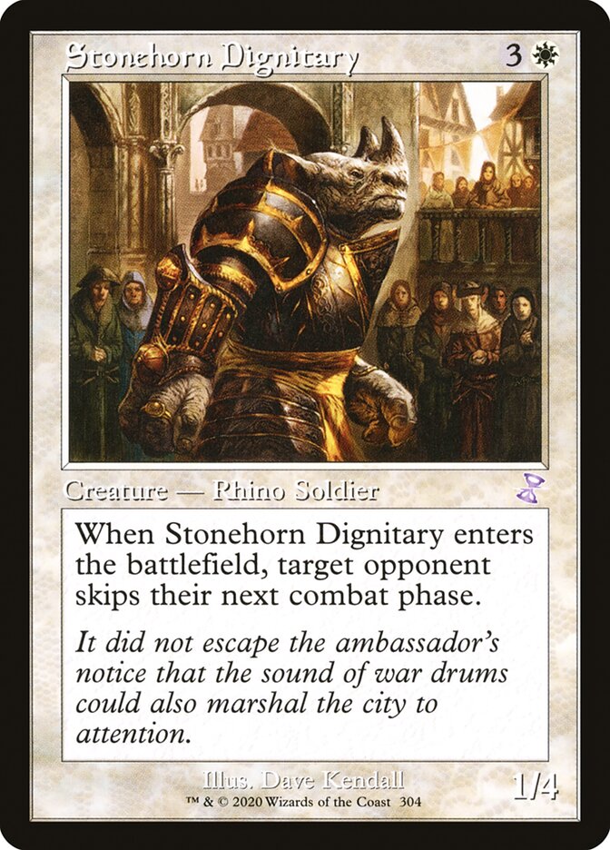 Stonehorn Dignitary (Retro Frame) - (Foil): Time Spiral Remastered