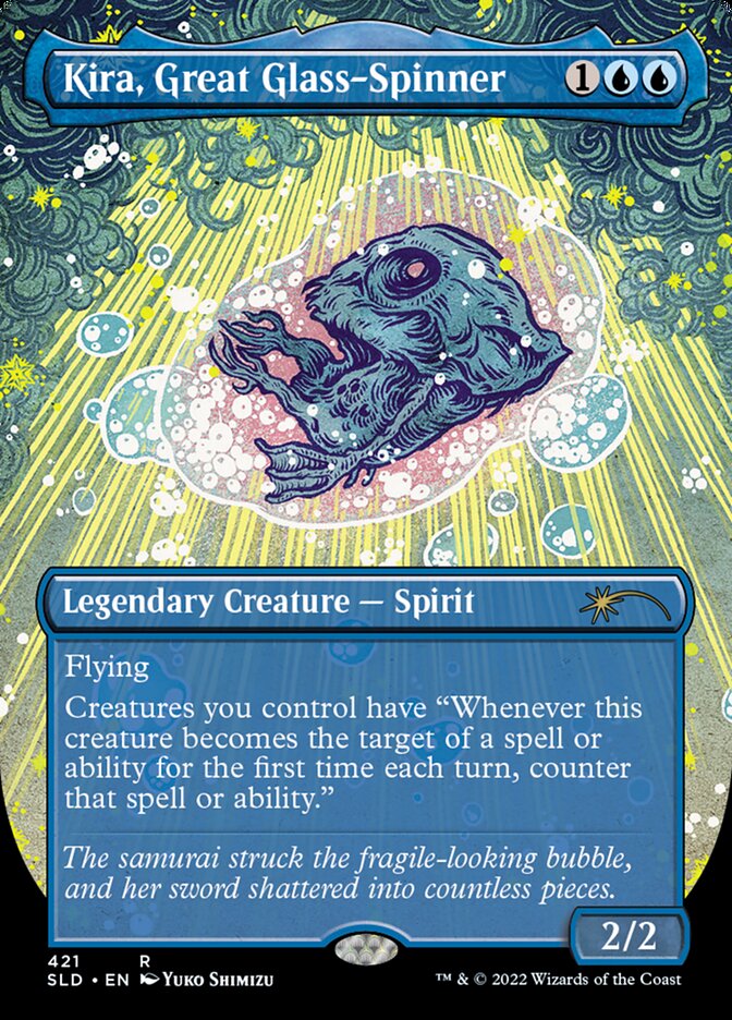 Kira, Great Glass-Spinner (Secret Lair) (Borderless) - (Foil): Secret Lair Drop