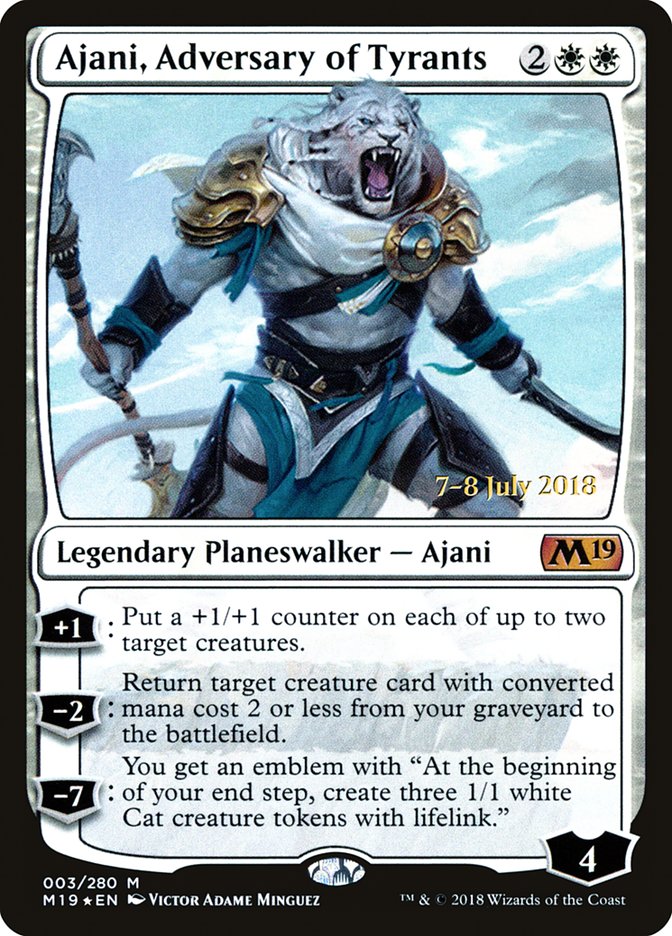 Ajani, Adversary of Tyrants - (Foil): Core Set 2019 Promos