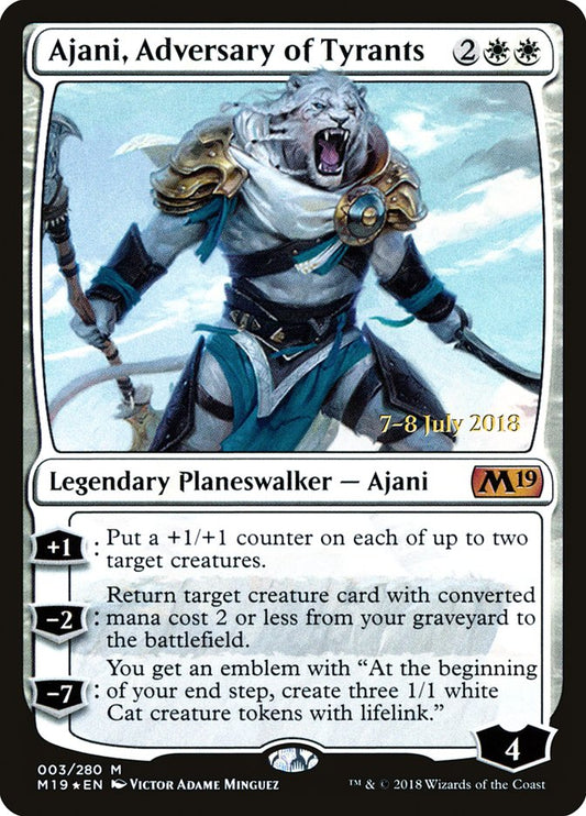 Ajani, Adversary of Tyrants - (Foil): Core Set 2019 Promos