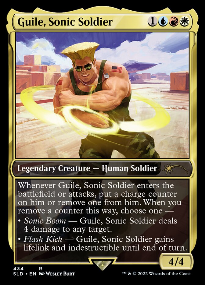 Guile, Sonic Soldier (Street Fighter) (Secret Lair) (Full Art) - (Foil): Secret Lair Drop