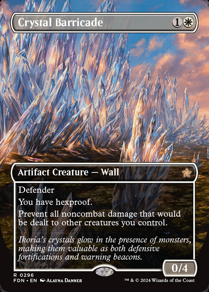 Crystal Barricade (Borderless) - (Foil): Foundations