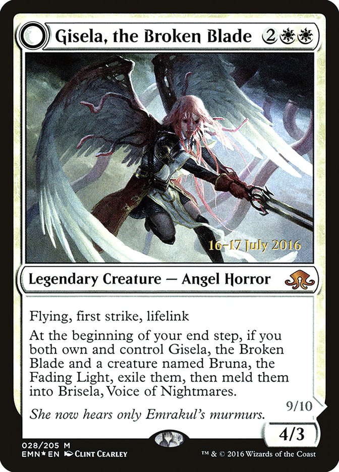 Gisela, the Broken Blade // Brisela, Voice of Nightmares - (Foil): Eldritch Moon Promos