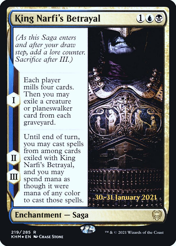 King Narfi's Betrayal (Prerelease) (Kaldheim) - (Foil): Kaldheim Promos