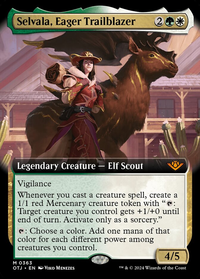 Selvala, Eager Trailblazer (Extended Art): Outlaws of Thunder Junction
