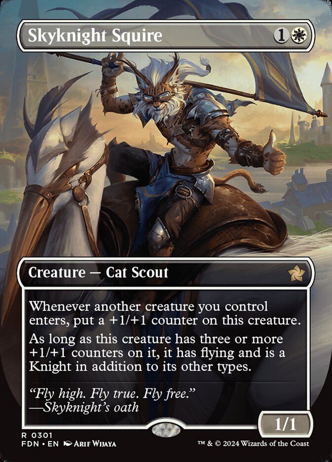 Skyknight Squire (Borderless) - (Foil): Foundations