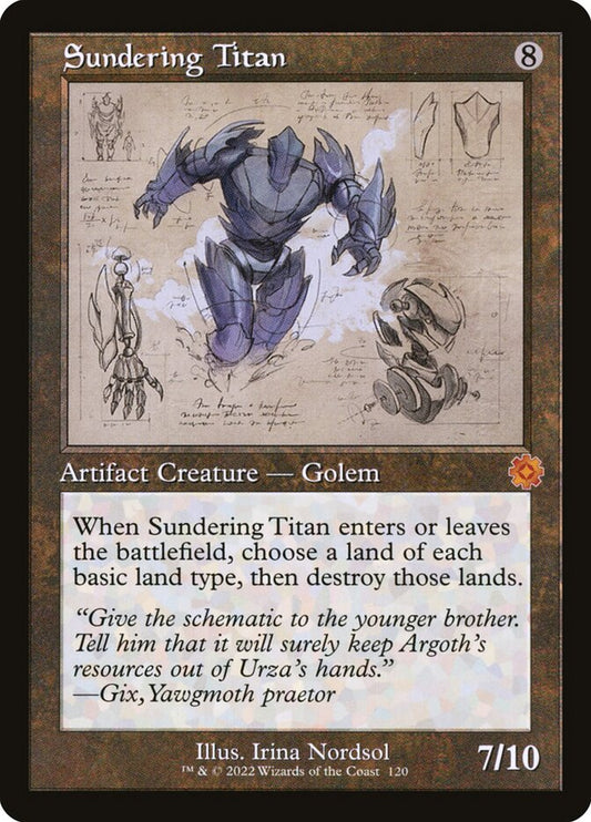 Sundering Titan (#120) (Retro Frame): The Brothers' War Retro Artifacts