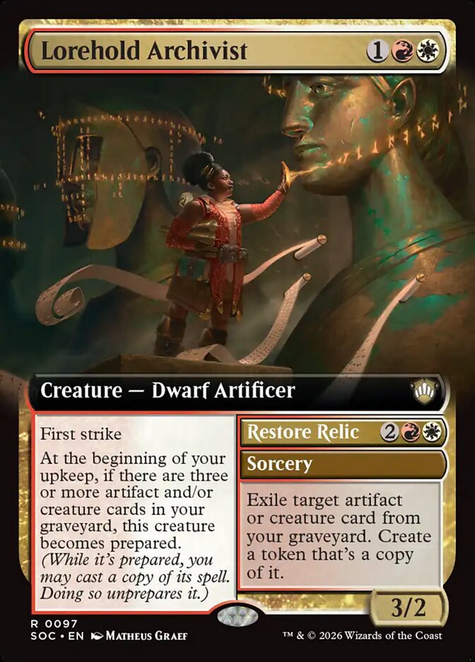 Lorehold Archivist // Restore Relic: Secrets of Strixhaven Commander