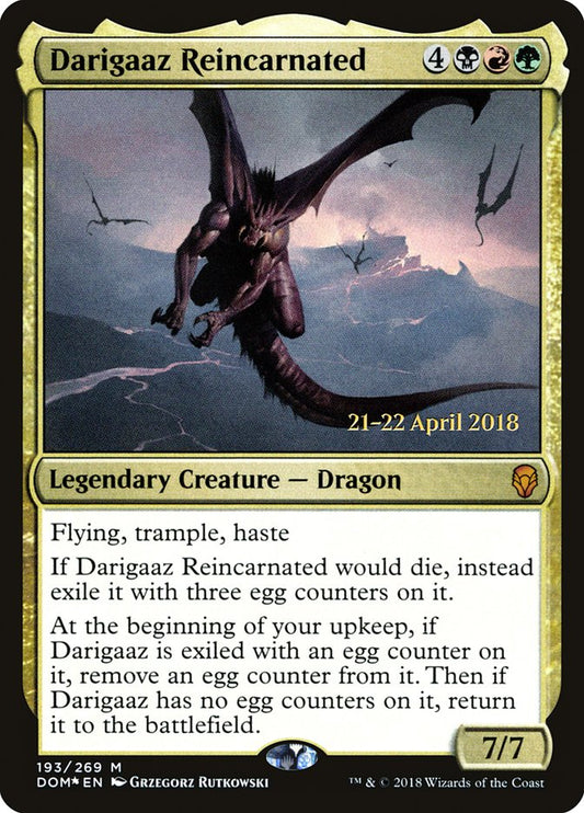 Darigaaz Reincarnated (Prerelease) (Dominaria) - (Foil): Dominaria Promos