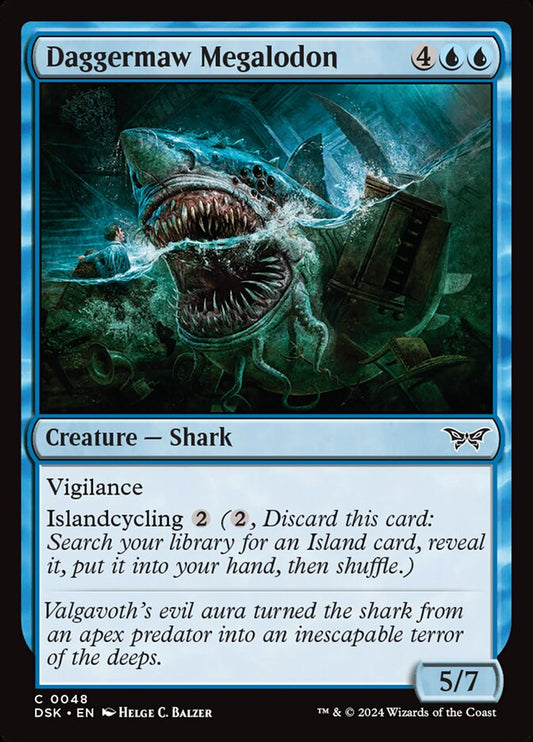 Daggermaw Megalodon - (Foil): Duskmourn: House of Horror