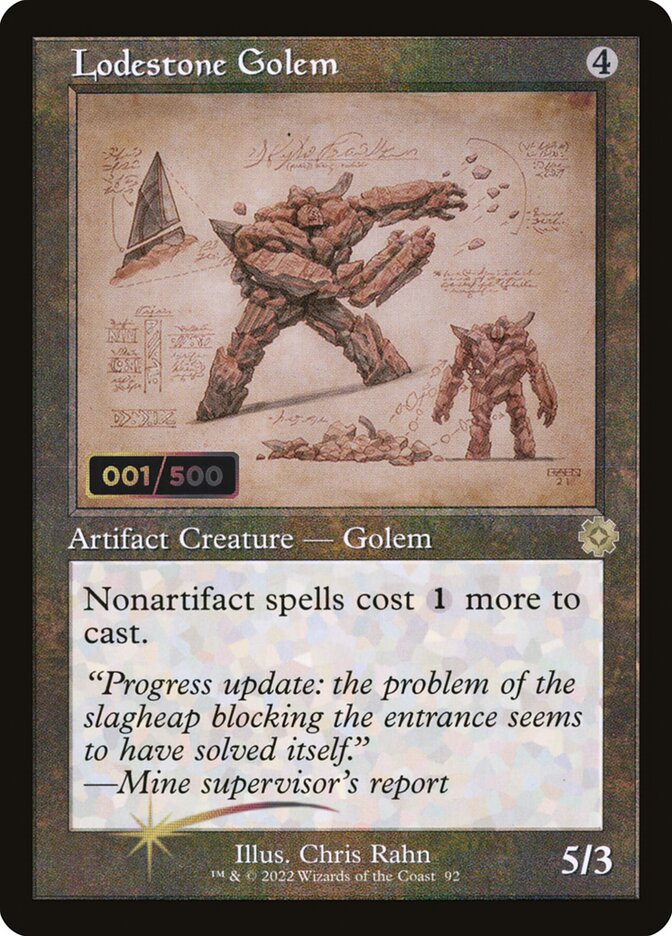 Lodestone Golem - (Foil): The Brothers' War Retro Artifacts
