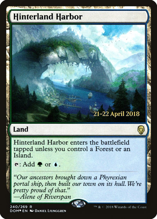 Hinterland Harbor (Prerelease) (Dominaria) - (Foil): Dominaria Promos