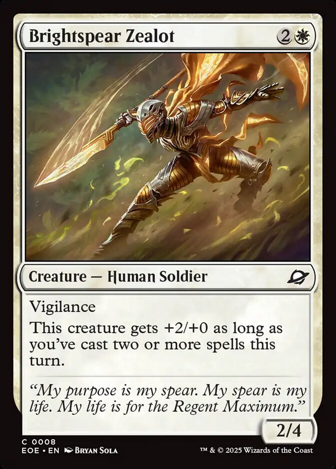 Brightspear Zealot - (Foil): Edge of Eternities
