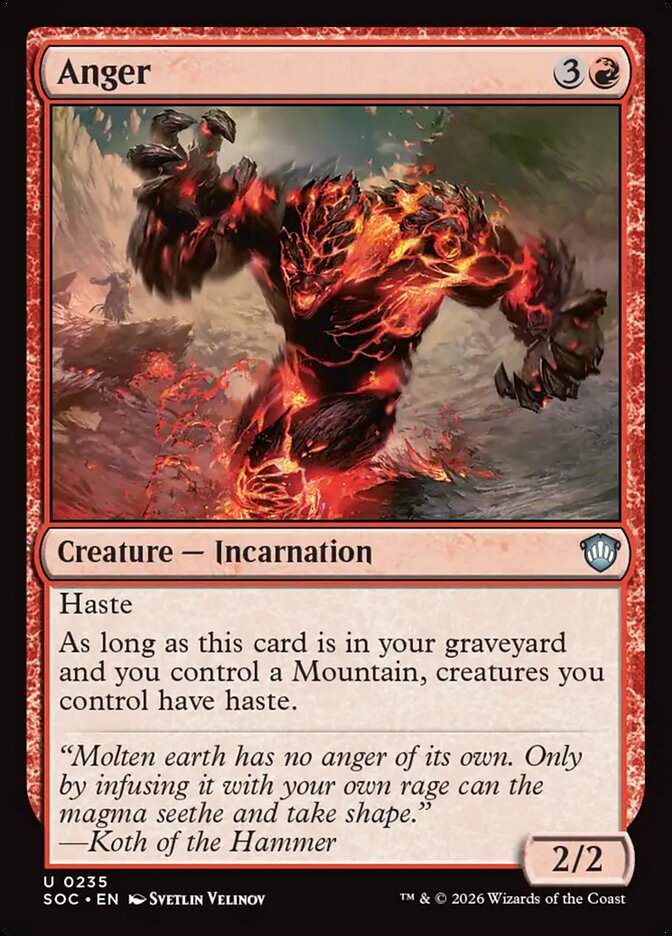 Anger: Secrets of Strixhaven Commander