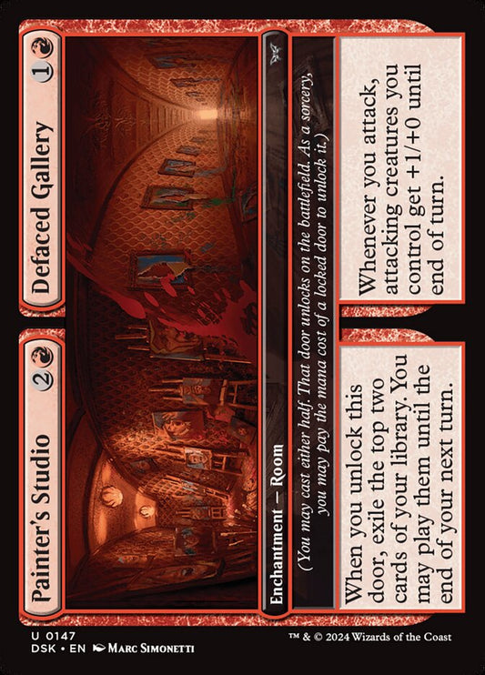 Painter's Studio // Defaced Gallery - (Foil): Duskmourn: House of Horror