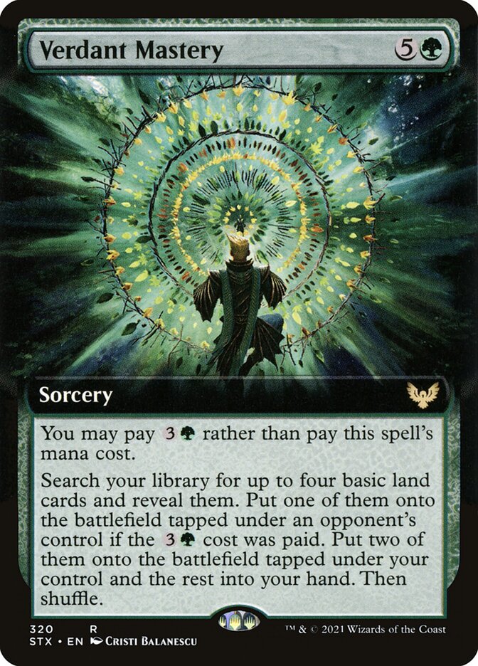 Verdant Mastery (Extended Art) - (Foil): Strixhaven: School of Mages