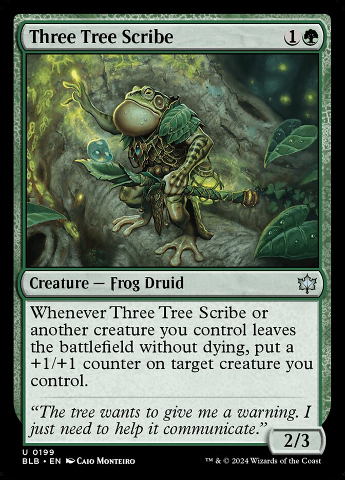 Three Tree Scribe - (Foil): Bloomburrow