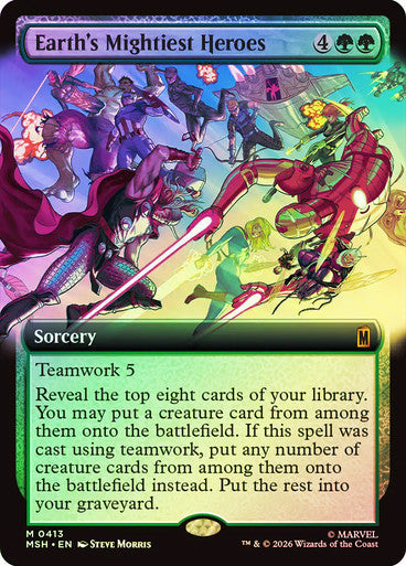 Earth's Mightiest Heroes (Extended Art) (#413) - (Foil): Marvel Super Heroes