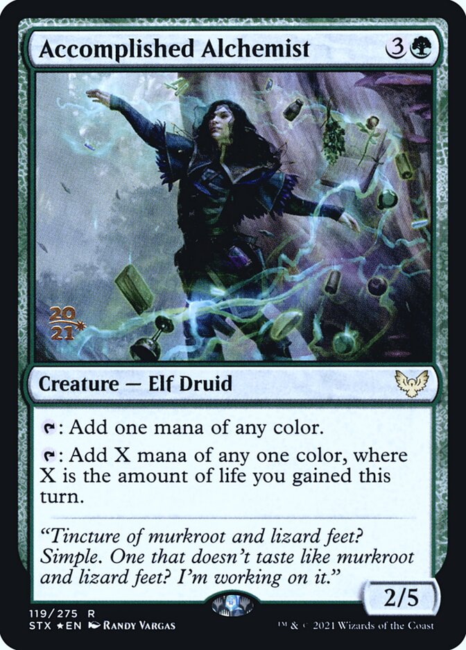 Accomplished Alchemist (Prerelease) (Strixhaven: School of Mages) - (Foil): Strixhaven: School of Mages Promos
