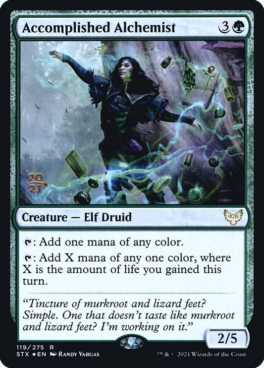 Accomplished Alchemist (Prerelease) (Strixhaven: School of Mages) - (Foil): Strixhaven: School of Mages Promos