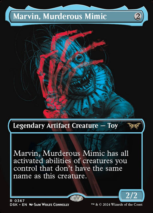 Marvin, Murderous Mimic (Borderless) - (Foil): Duskmourn: House of Horror