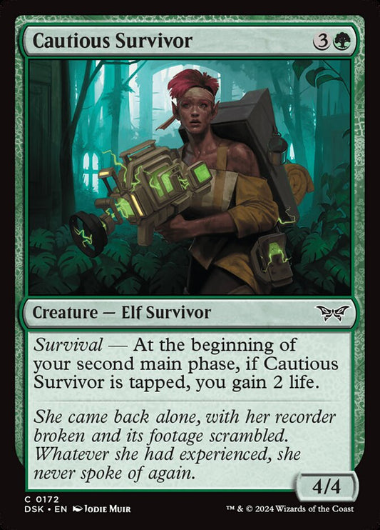 Cautious Survivor - (Foil): Duskmourn: House of Horror