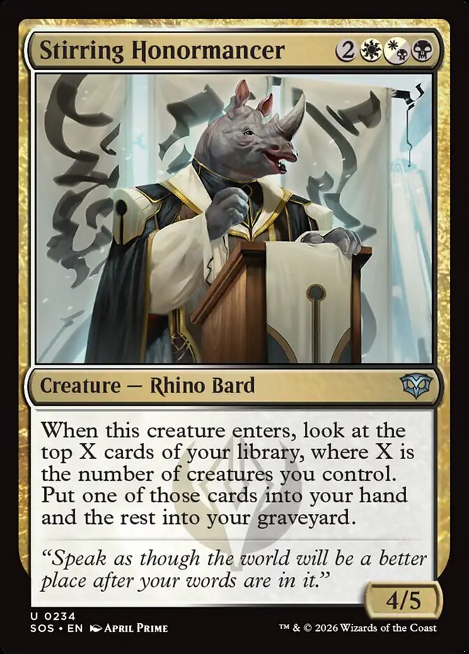 Stirring Honormancer - (Foil): Secrets of Strixhaven