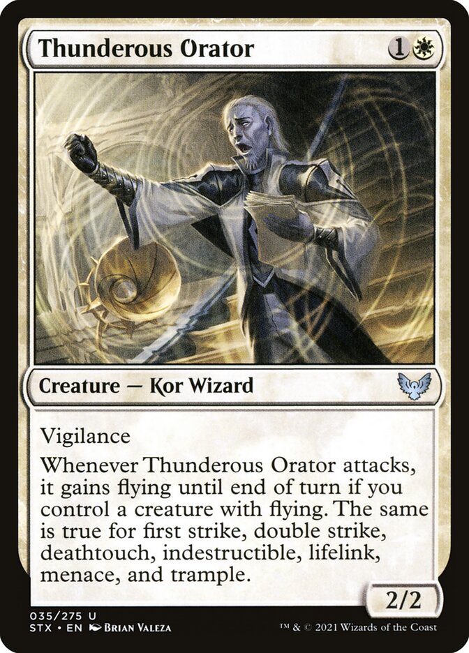 Thunderous Orator - (Foil): Strixhaven: School of Mages