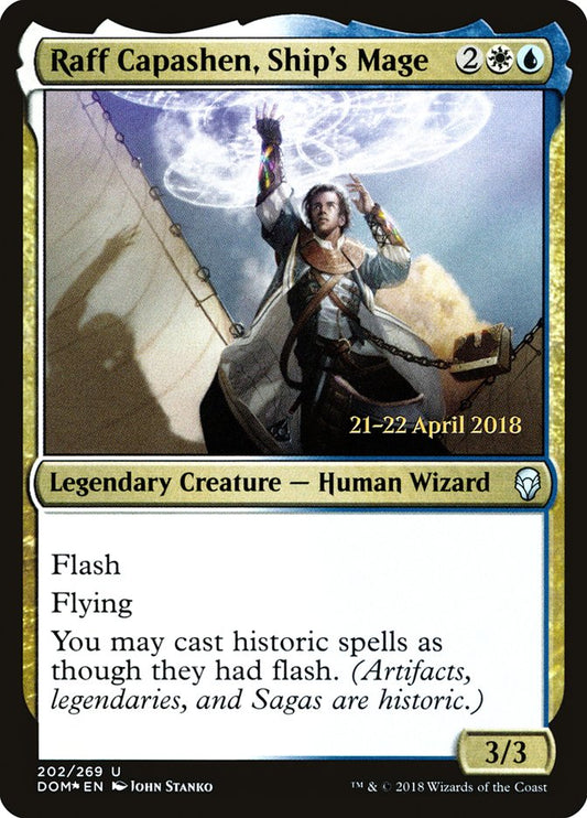 Raff Capashen, Ship's Mage (Prerelease) (Dominaria) - (Foil): Dominaria Promos