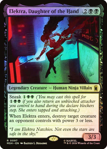 Elektra, Daughter of the Hand - (Foil): Marvel Super Heroes