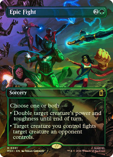 Epic Fight (Borderless) (#351) - (Foil): Marvel Super Heroes