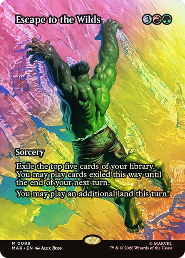 Escape to the Wilds (Borderless) (#089) - (Foil): Marvel Universe