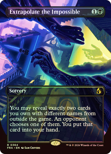 Extrapolate the Impossible (Borderless) (#364) - (Foil): Reality Fracture