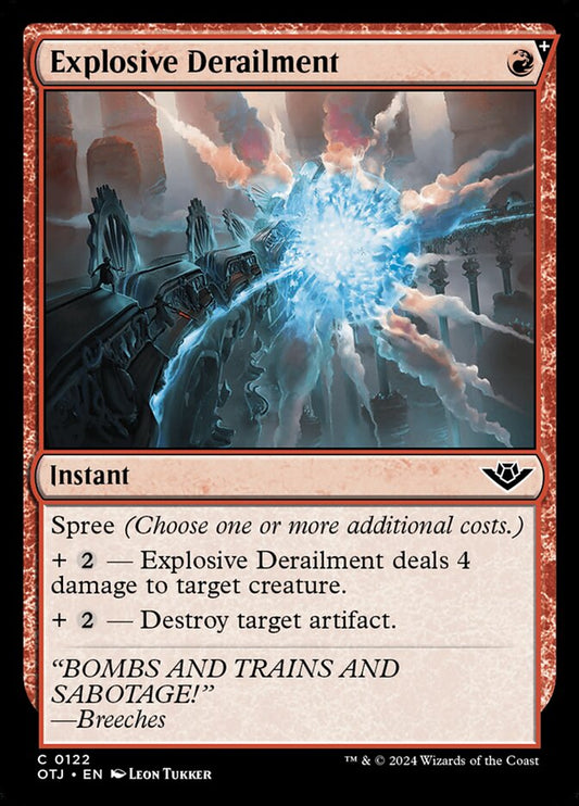 Explosive Derailment - (Foil): Outlaws of Thunder Junction