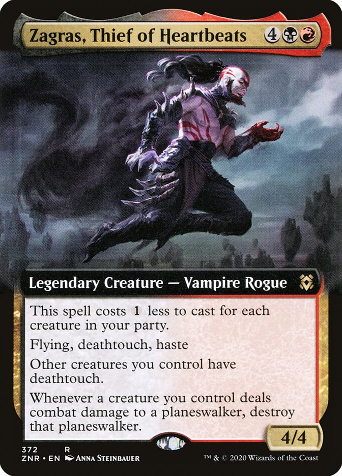 Zagras, Thief of Heartbeats (Extended Art): Zendikar Rising