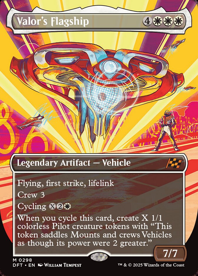 Valor's Flagship (Borderless) - (Foil): Aetherdrift