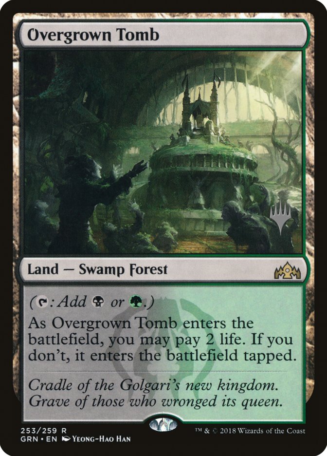 Overgrown Tomb (Promo Pack) (Guilds of Ravnica) - (Foil): Guilds of Ravnica Promos