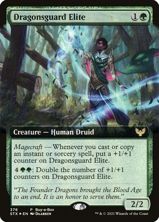 Dragonsguard Elite (Buy-a-Box) (Extended Art) - (Foil): Strixhaven: School of Mages