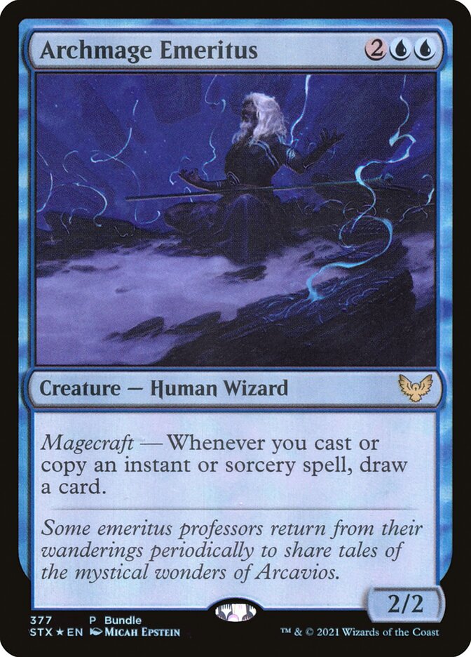 Archmage Emeritus (Bundle) - (Foil): Strixhaven: School of Mages