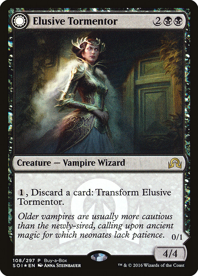 Elusive Tormentor // Insidious Mist (Buy-a-Box) - (Foil): Shadows over Innistrad Promos