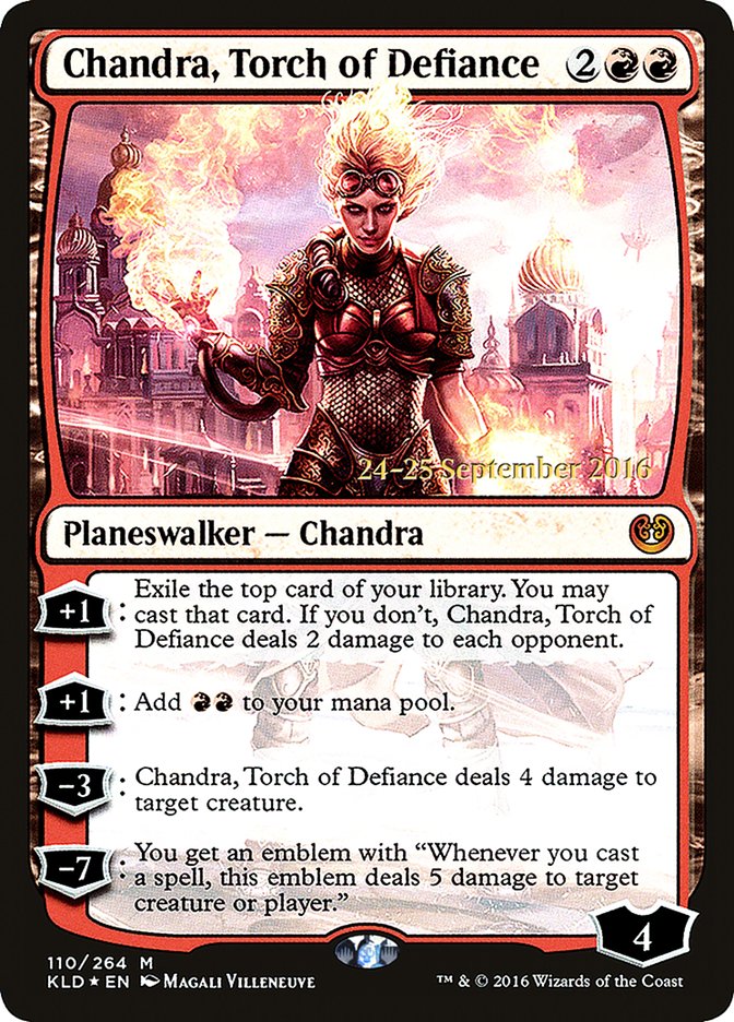 Chandra, Torch of Defiance (Prerelease) (Kaladesh) - (Foil): Kaladesh Promos