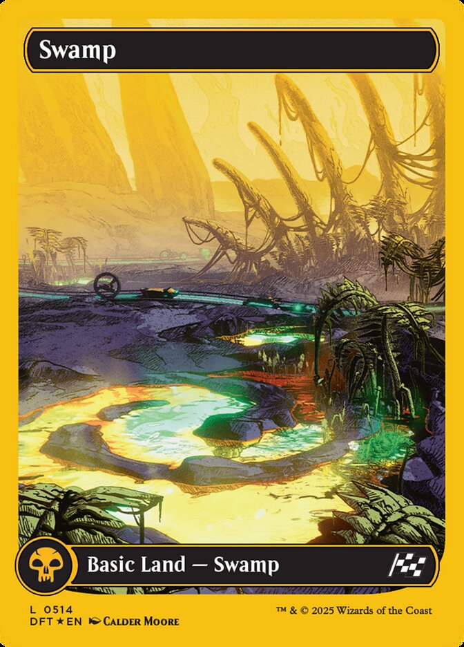 Swamp (#514) (Full Art) (First Place Foil) - (Foil): Aetherdrift