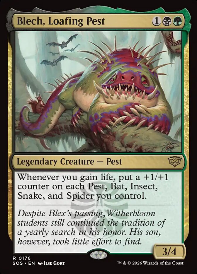 Blech, Loafing Pest - (Foil): Secrets of Strixhaven