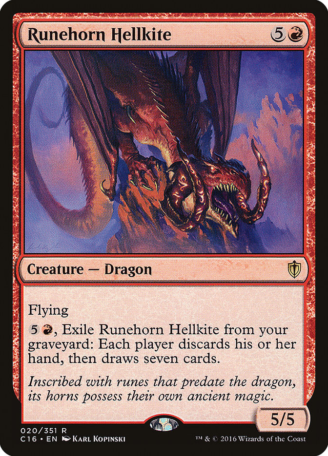 Runehorn Hellkite: Commander 2016