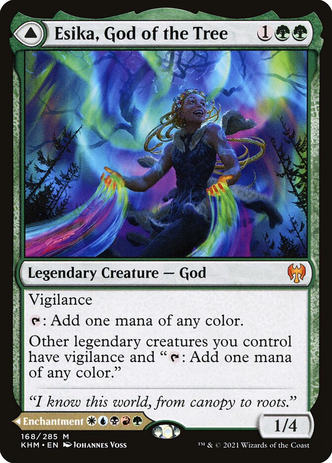 Esika, God of the Tree // The Prismatic Bridge - (Foil): Kaldheim