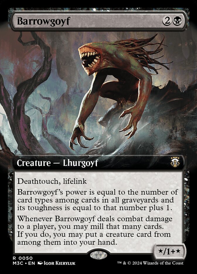 Barrowgoyf (Extended Art) (Ripple Foil) - (Foil): Modern Horizons 3 Commander