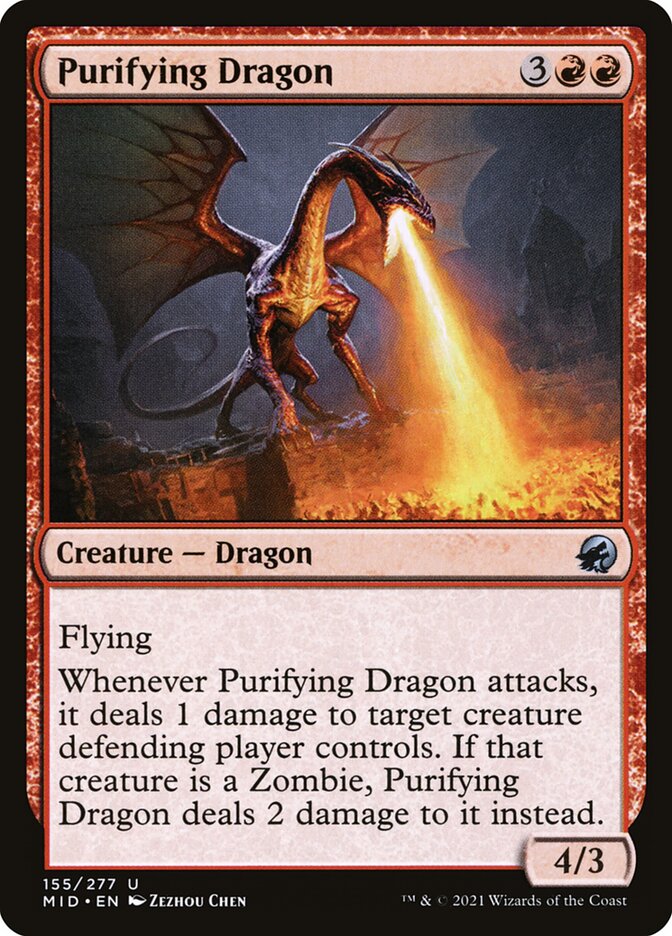Purifying Dragon - (Foil): Innistrad: Midnight Hunt